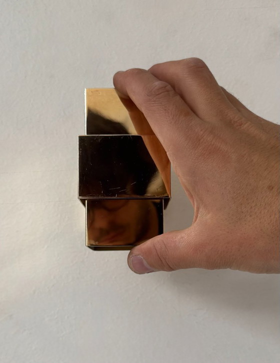 Image 1 of Coppia di applique vintage, ottone, Francia, 1970