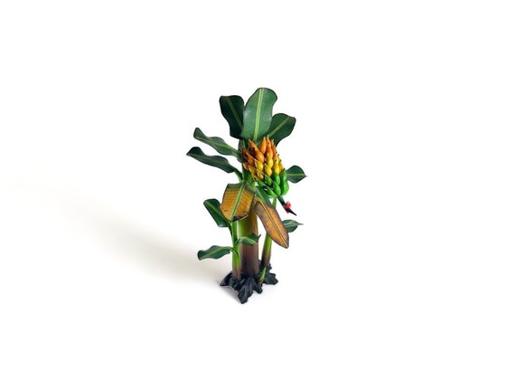 Image 1 of Pianta di banane in legno botanico vintage