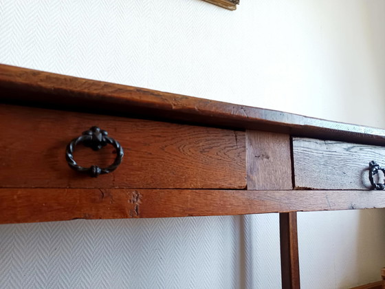 Image 1 of Rustieke boerderij- of kantoortafel Circa 1920