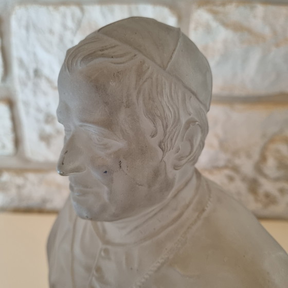 Image 1 of Buste Ancien en Cristal St Louis Pape Pie IX