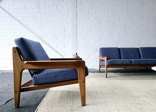 Seating set Sofa Armchair Arne Wahl Iversen Mid - Century Teak 60s 70s