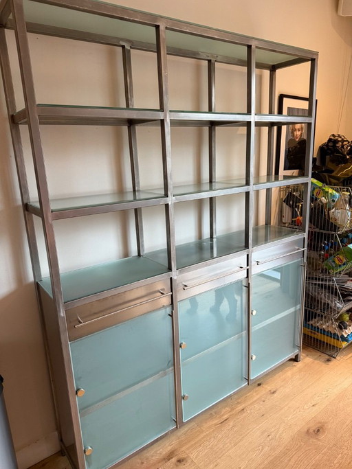 Vintage industrial look design storage/display cabinet