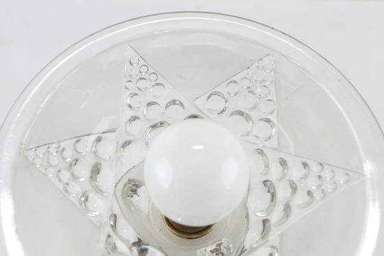 Image 1 of Art Nouveau tafellamp met messing en marmeren voet en glazen kap, jaren 1920