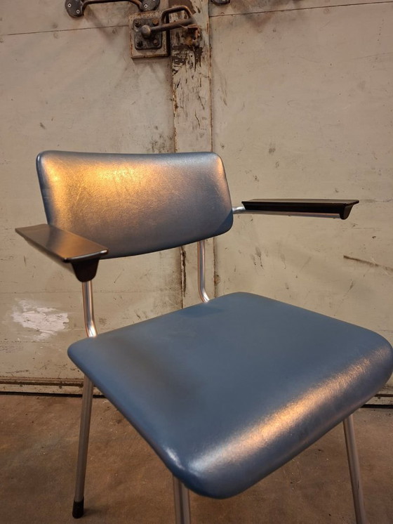 Image 1 of Chaise vintage Gispen 1235 1960s bleu