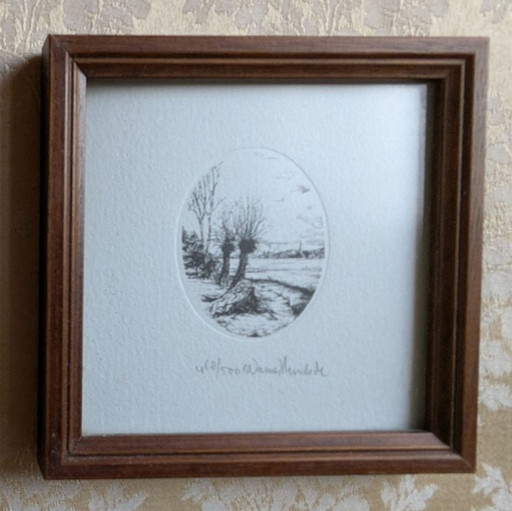 2 gravures dans le cadre - Warner Hemstede