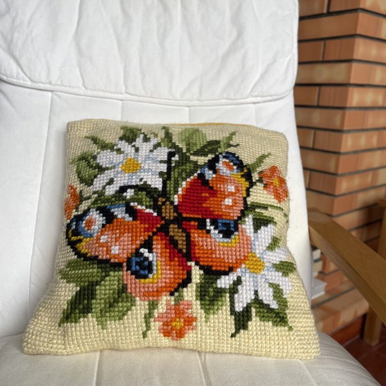 Vintage Portugese Arraiolos Geweven Kussenhoes – Kussentjes, Textile (photo 7 of 12)