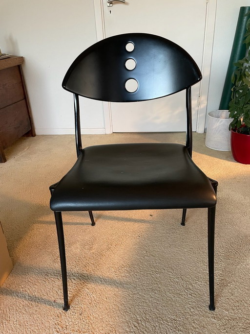 4x Coro by Luigi Origlia stoelen, zwart