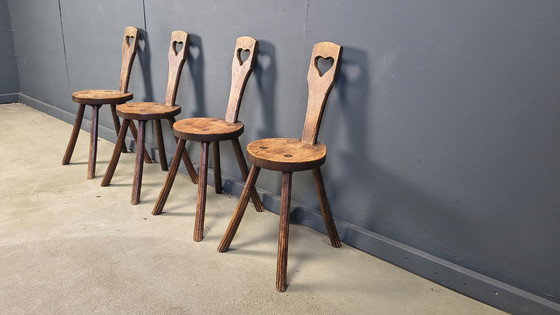 Image 1 of Vintage brutalist heart shaped chairs, 1960s