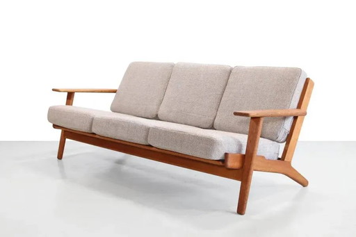 Oak Danish design sofa by Hans Wegner model GE290 for Getama – 3 5 zitsbanken, Wool, Scandinavian (photo 2 of 8)