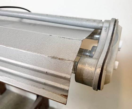 Image 1 of Lampadario industriale grigio a sospensione di Polam Gdansk, anni '70