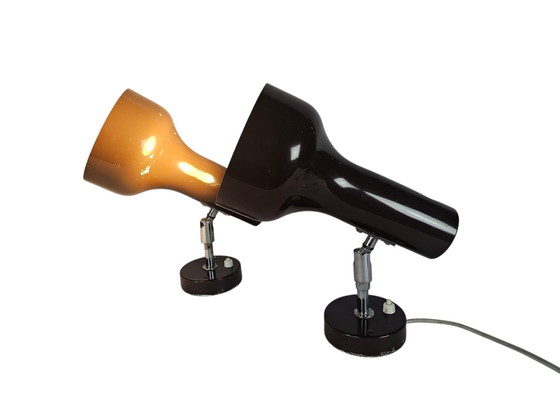 Image 1 of Hala Zeist - Modell 734 - Braun - Chrom - Wandstrahler (2) - 60er Jahre