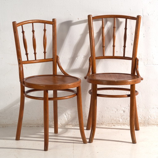 Sedie antiche in legno curvato stile Thonet – Ungheria, circa 1960 #8