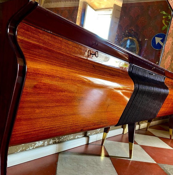 Image 1 of 1x Art Deco Style Vintage Sideboard by Osvaldo Borsani, 1950s