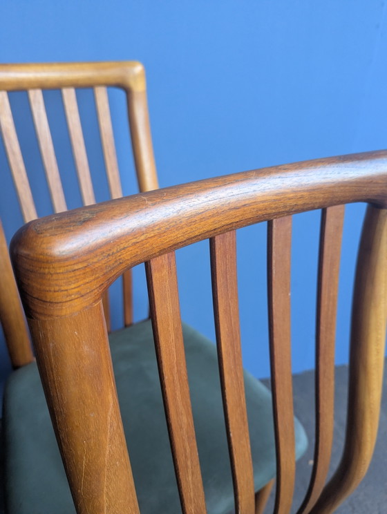 Image 1 of Set of 6 vintage teak chairs - Schou Andersen - Denmark