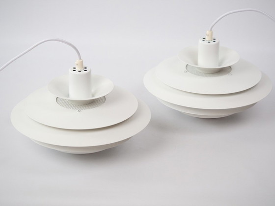 Image 1 of Pair of 2 Danish vintage lamps Verona by Kurt Wiborg, Jeka, 1980s