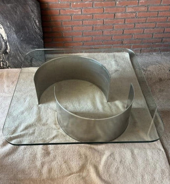 Arcos Coffee Table by Ricardo Fasanello, 1970 – Glass, Metal (photo 10 of 11)