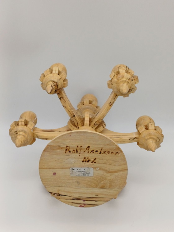 Bellissimo portacandela in legno scandinavo – Rolf Axelsson, Portacandele, Ottone (photo 11 of 14)