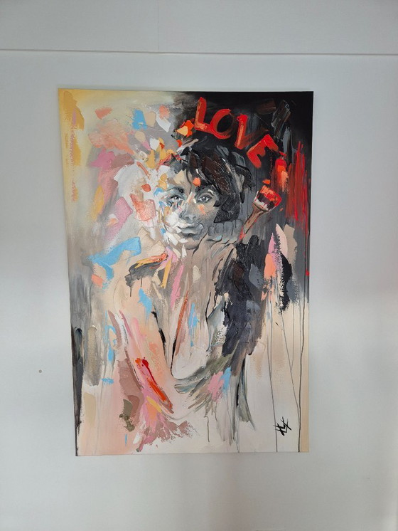 Image 1 of Miriam Vleugels schilderij 'Love' (Amor)