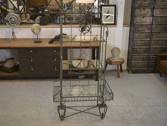 Scaffali a muro in ferro battuto anni '50 – polished steel, Vintage (photo 9 of 11)