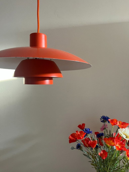 Lampe Vintage Louis Poulsen PH4/3 Rouge - Poul Henningsen - Danish Design Lamp