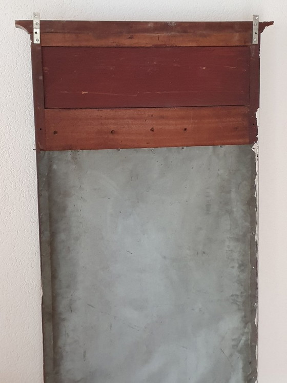 Antique solid wood Mirror with bevelled glass, Brown (photo 4 of 6)