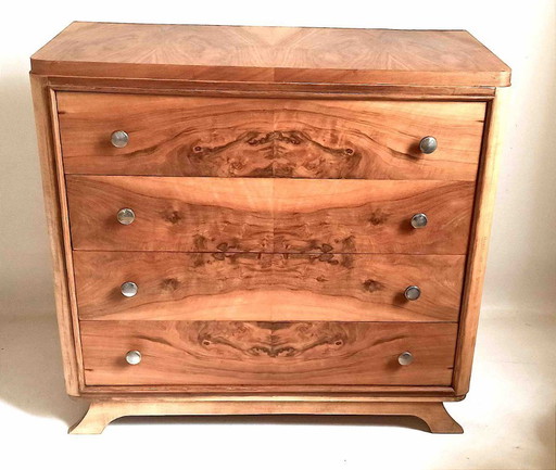 Commode 4 tiroirs Art Déco Hauteur 83,5 cm