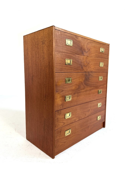 Image 1 of Vintage Deense teakhouten ladekast, Henning Korch ‘70