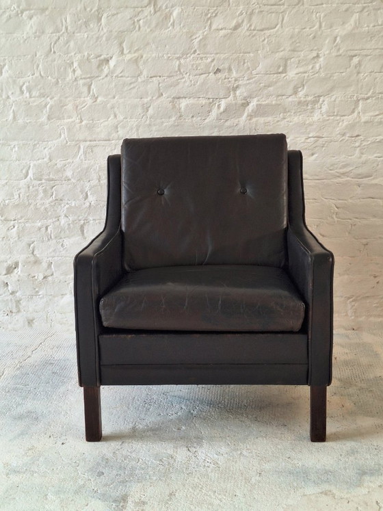 Danish Mid-Century Dark Brown Leather Lounge Chair, 1960s – Armchairs (photo 5 of 8)