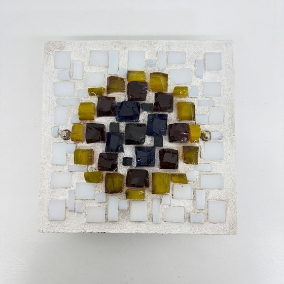 Image 1 of Brutalistische Wandleuchte aus Glas und Harz, 1970er Jahre, Deutschland