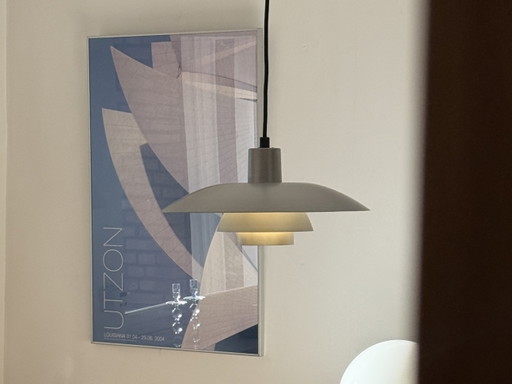 Zeldzame Vintage Limited Louis Poulsen PH 4/3 ontwerp van Poul Henningsen in ruw aluminium