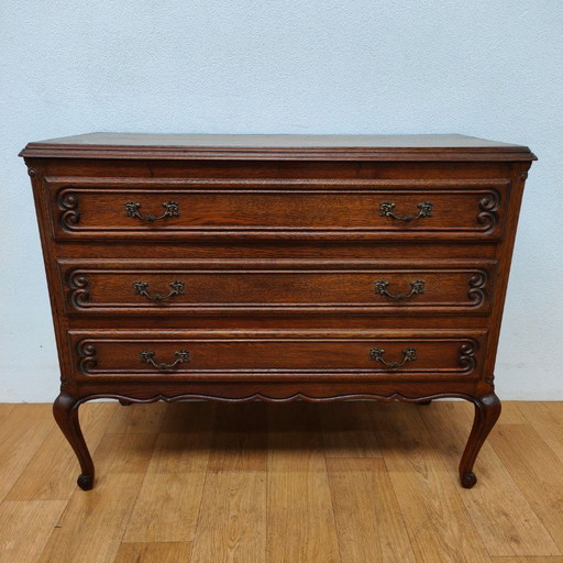 Commode vintage en bois, meuble de salle de bain