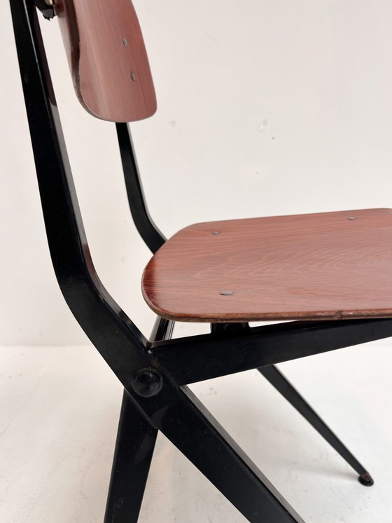 Image 1 of Ensemble de 4 chaises d'école par Ynske Kooistra pour Marko Holland, 1960