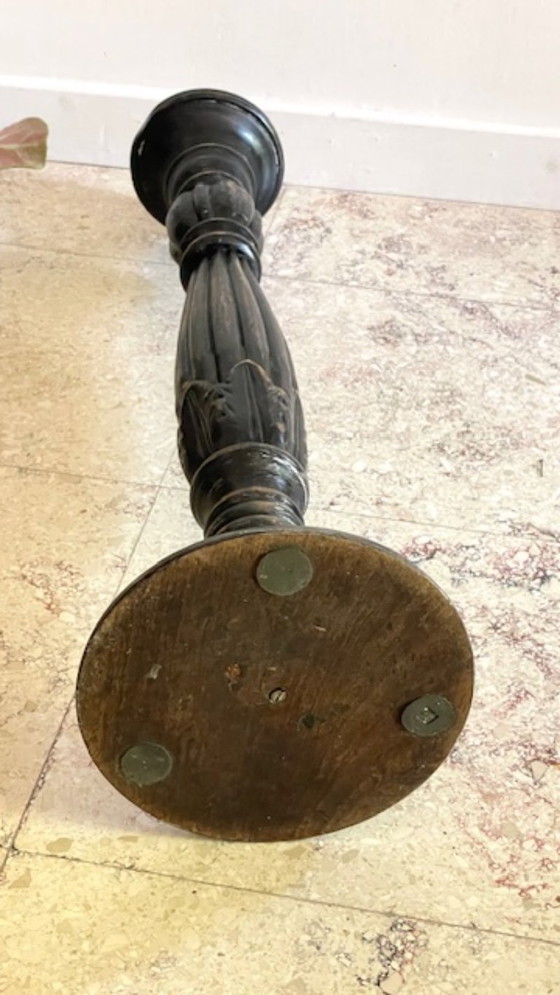 Kandelaar/kaarsenhouder 65 cm massief eikenhout – Kandelaars en kaarsen, Wood (photo 22 of 29)