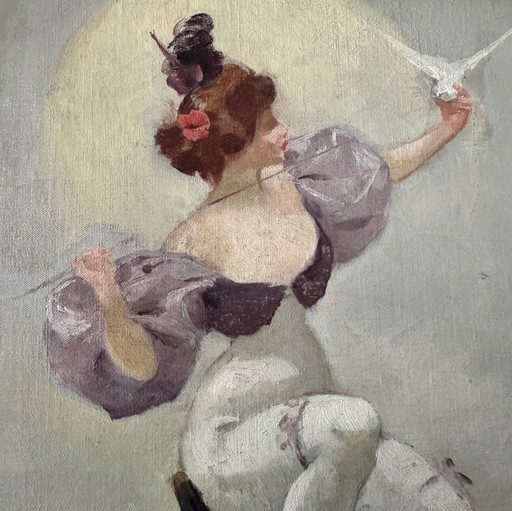 Pierre Bonnaud ( Lyon 1865-1930) Oil on canvas.