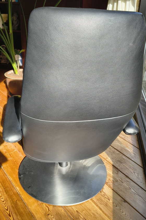 Jori Relaxsessel, Verstellbarer relaxsessel, Leder, Blau (Foto 4 von 5)