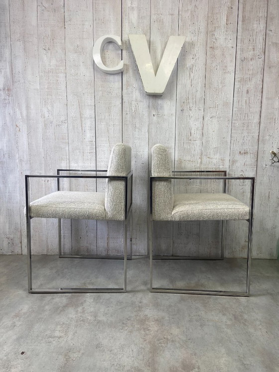 Image 1 of Coppia di poltrone anni '70 in acciaio inox