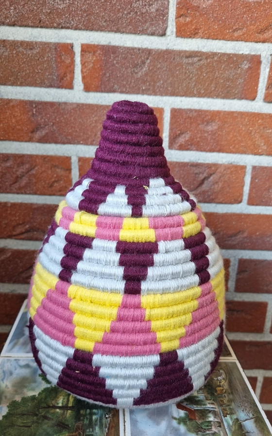 Image 1 of Wollen decoratie manden, opberg manden divers kleuren 