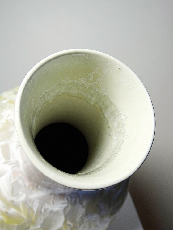 Image 1 of Large globular porcelain vase with crystalline glazes, Jingdezhen Zhi vintage
