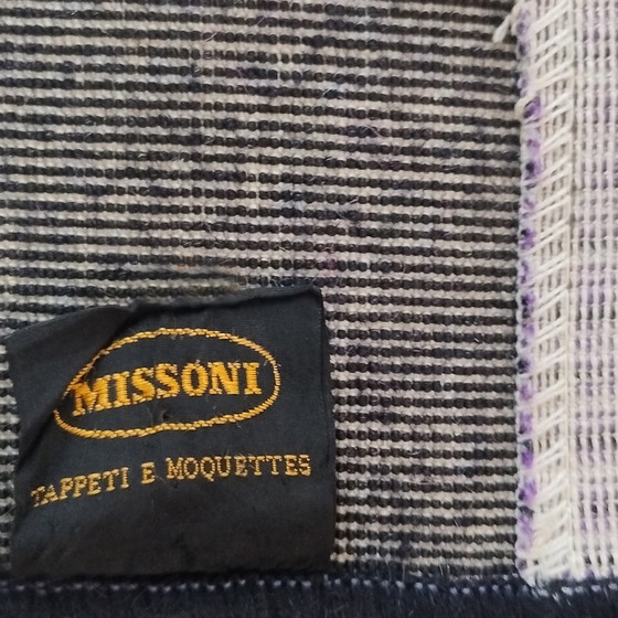 Image 1 of 1980s Gorgeous Geometric Italian Woolen Rug by Missoni for T&J Vestor