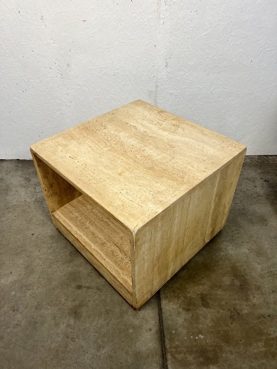 Image 1 of Tavolino da caffè/tavolino vintage. Travertino, Italia, anni '80