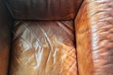 Vintage Leren stoel, cognac kleur, Gerard vd Berg