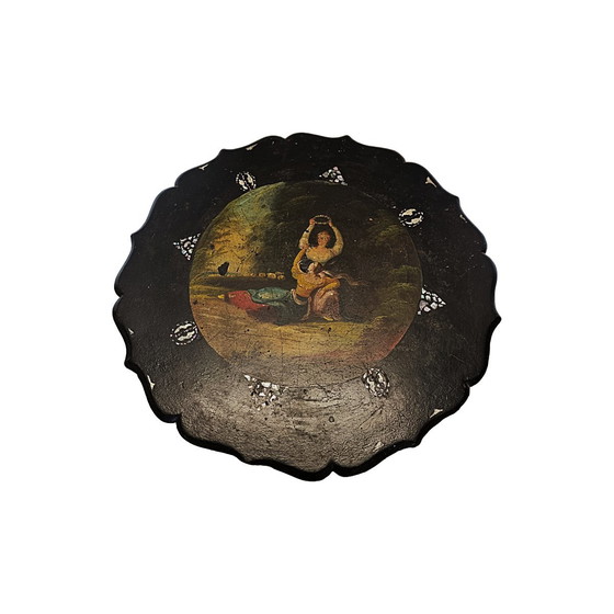 Image 1 of Antique Victorian tilt top side table, circa 1880s
