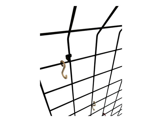 Image 1 of Mid - Century string coat rack by Karl Fichtel - Drahtwerke Erlau AG Aalen - free-floating wall coat rack - ca. 1950s