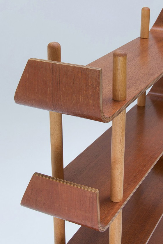 Image 1 of Libreria anni '50 in compensato di teak e betulla - Wilhelm Lutjens