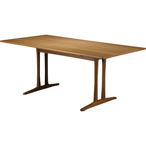 Mesa "Shaker" vintage de roble de Borge Mogensen para Fdb Mobler, Dinamarca 1960