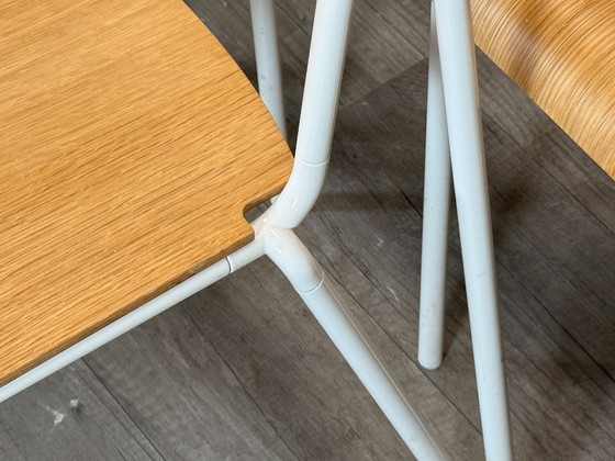 HAY Petit Standard Set of 6 - Wood/White | Daniel Rybakken, Dining chairs, Metal, Brown (photo 13 of 15)