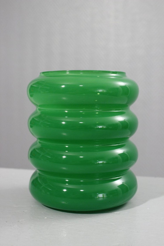 Image 1 of Solstråle vase Ikea vintage design Anne Nilsson 2011 green model