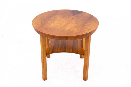 Runder Tisch im Art-Deco-Stil aus der Zeit um 1950, Polen.