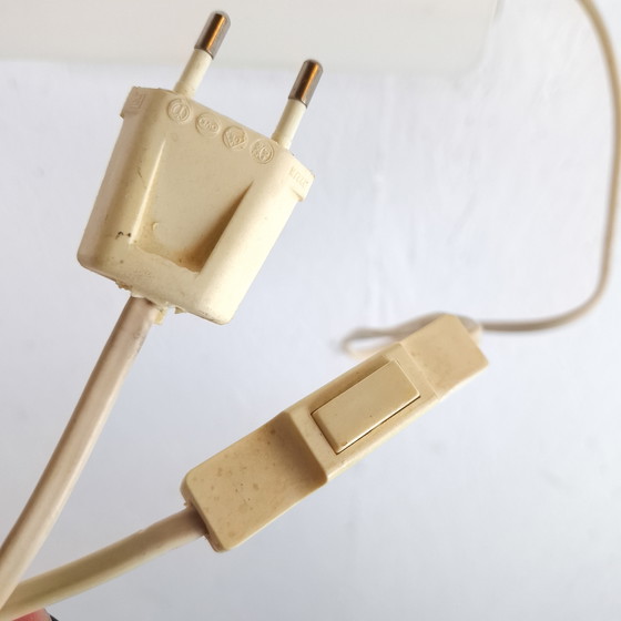 Image 1 of Applique murale vintage en métal blanc crème, design moderne du milieu du siècle