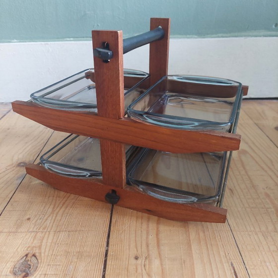 Lucky Vintage MCM design danese porta cabaret o porta vassoio – Accessori da tavola, Wood (photo 4 of 6)